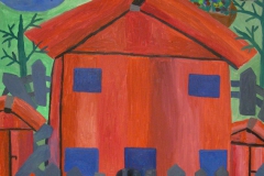 Det röda huset ute / The red house outside